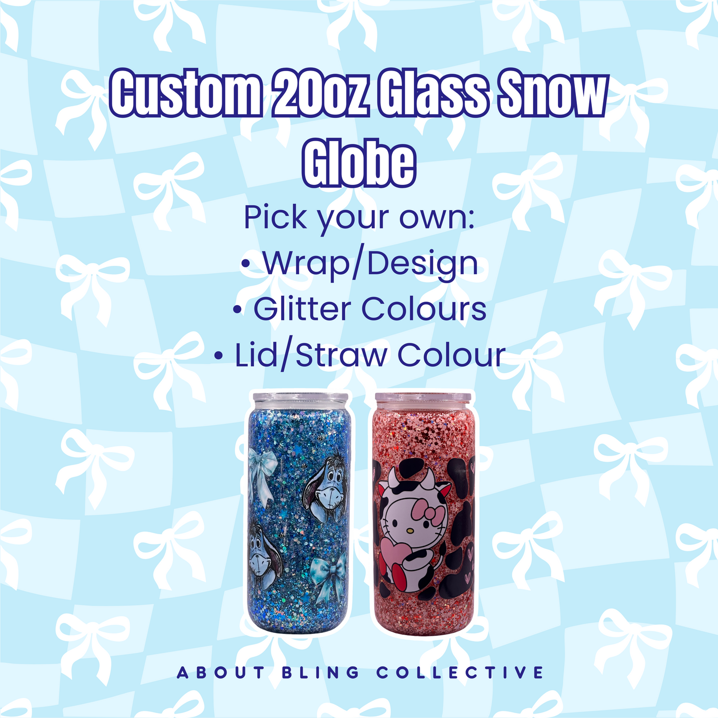 Custom 20oz Glass Snow Globe