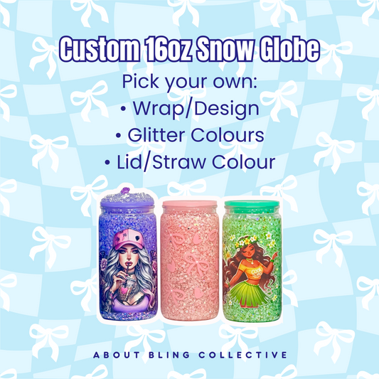 Custom 16oz Acrylic Snow Globe Cup