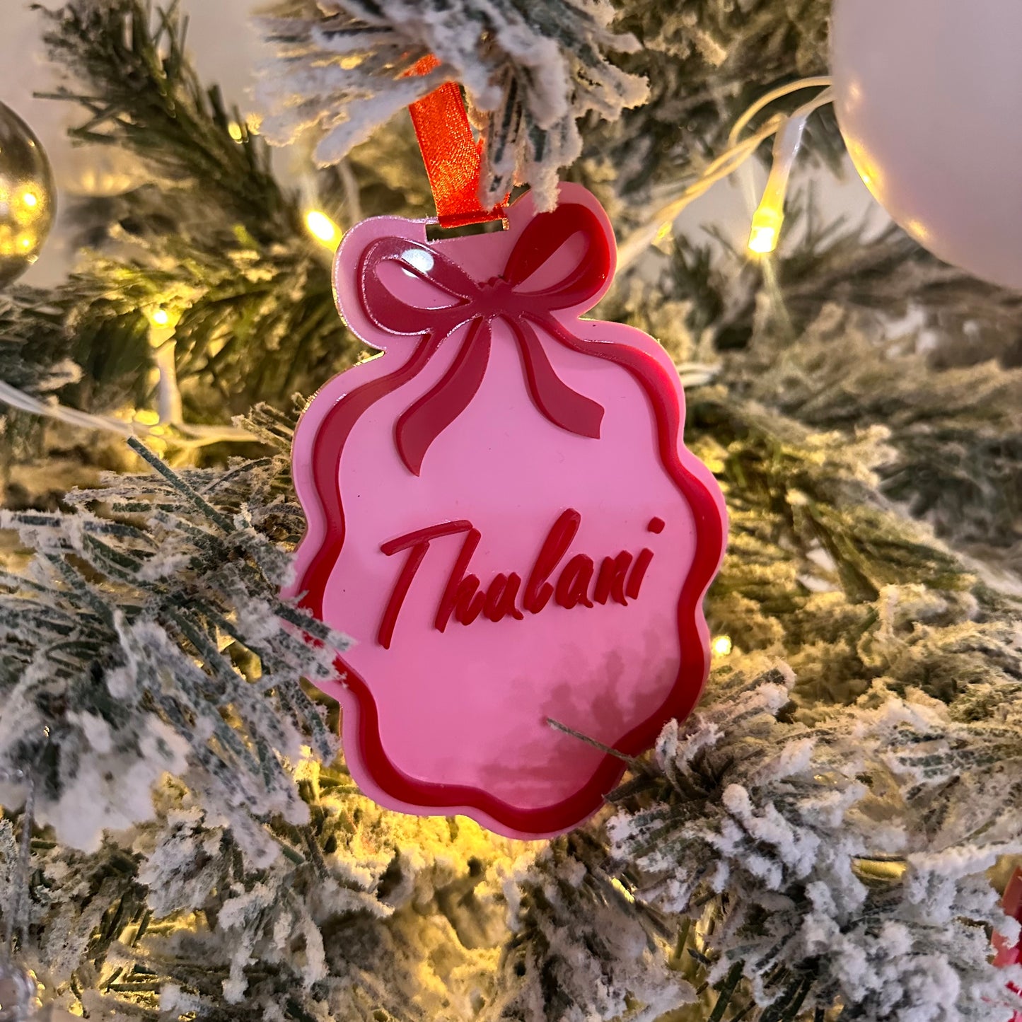 Custom Bow 2 Layer Ornament