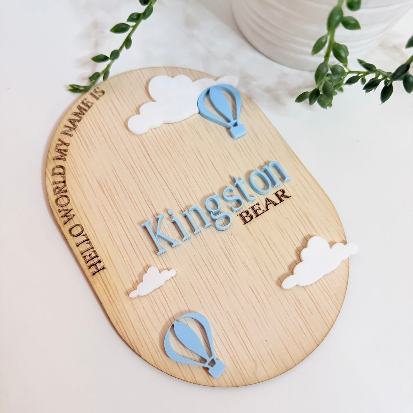 Baby Name Announcement - Clouds