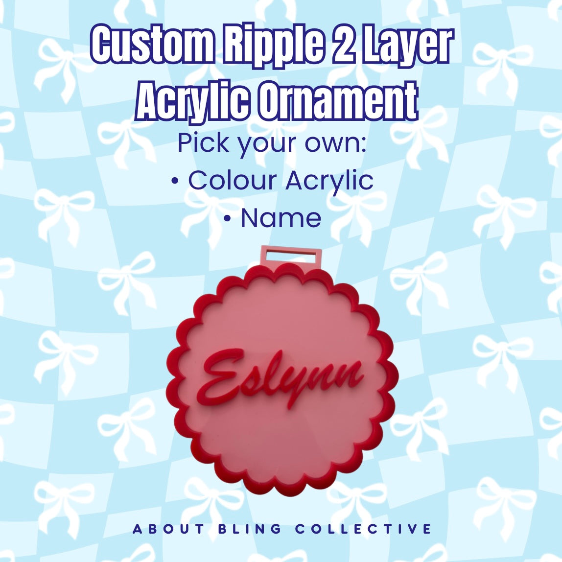 Custom Ripple 2 Layer Ornament