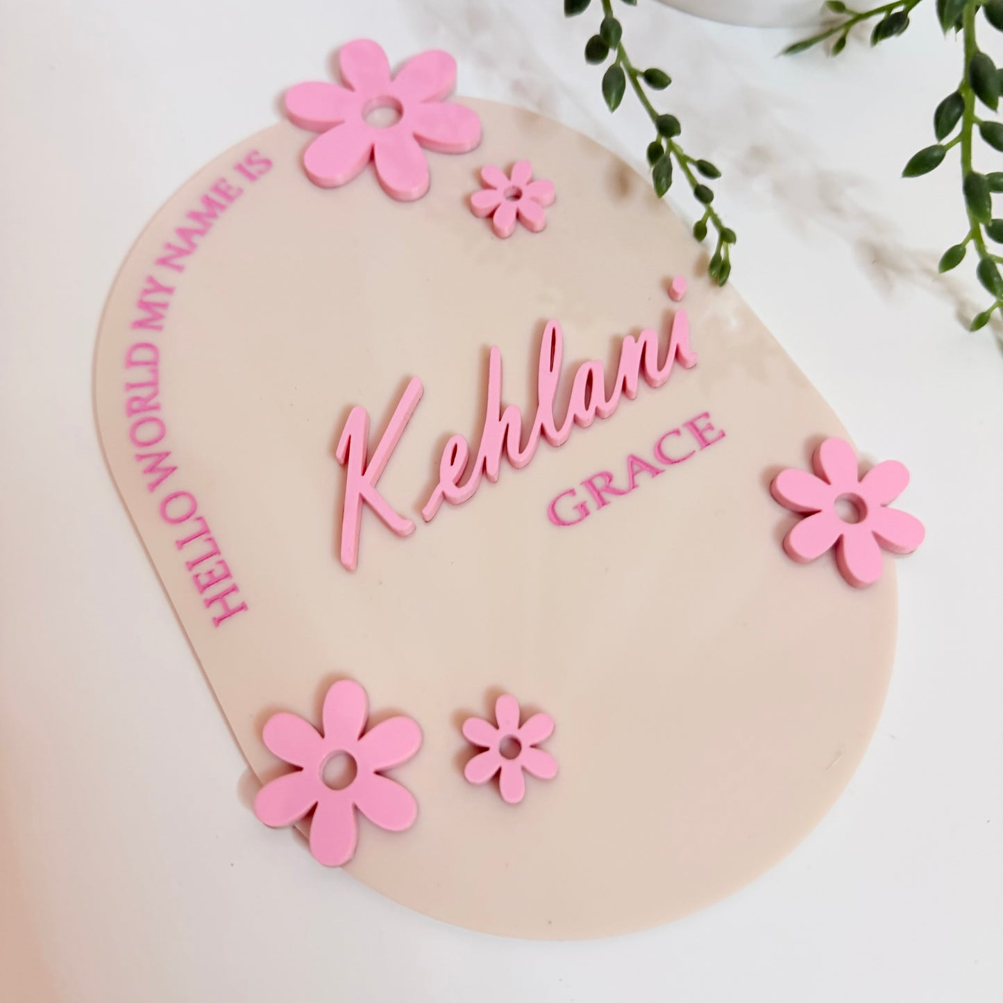 Baby Name Announcement - Flowers