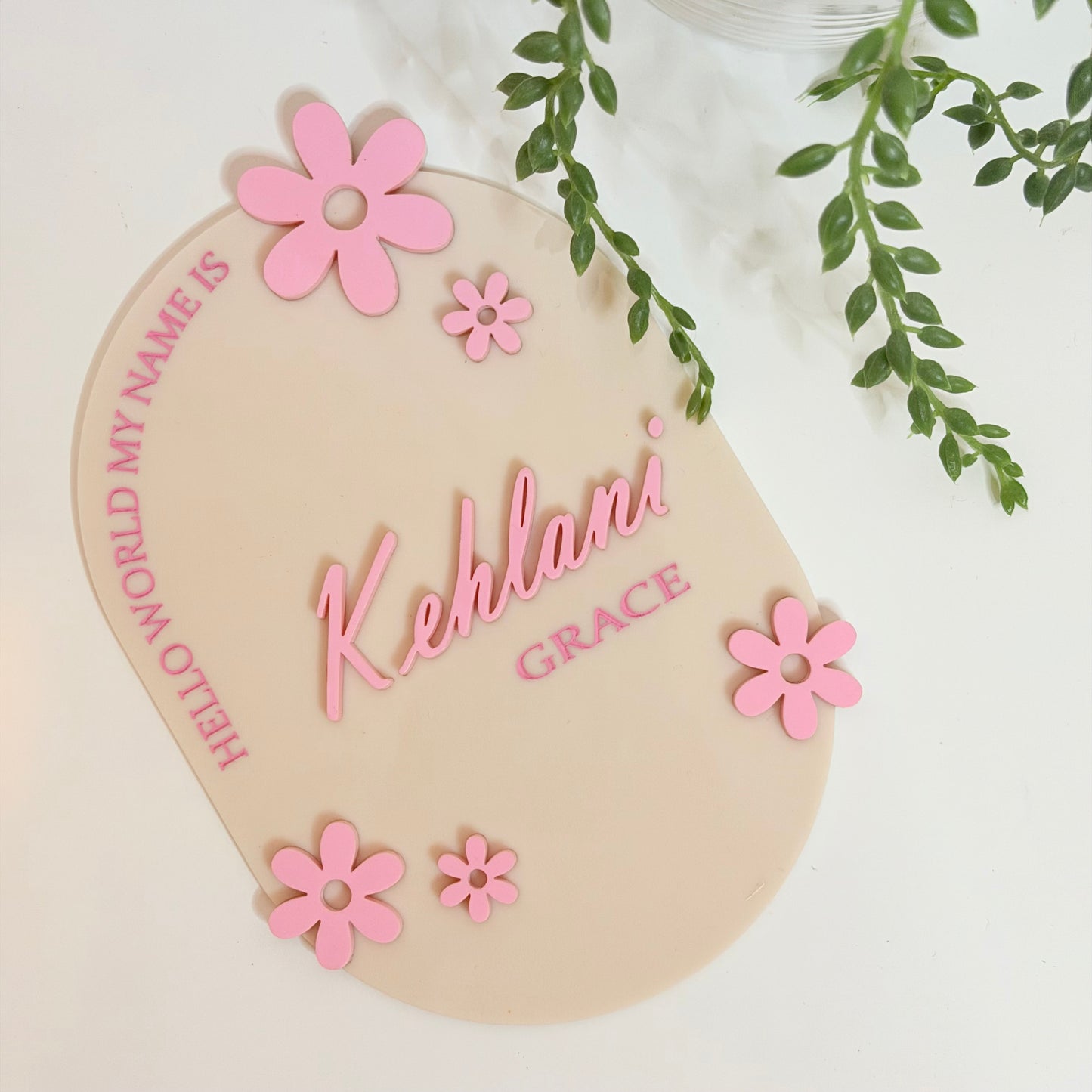 Baby Name Announcement - Flowers