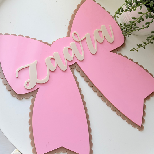 Custom Bow Name Plaque