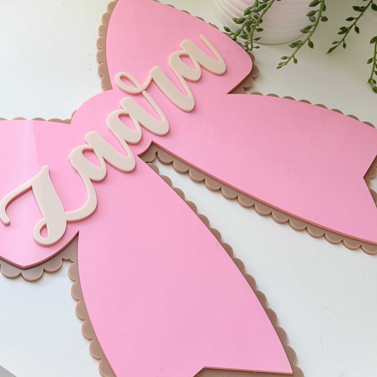 Custom Bow Name Plaque