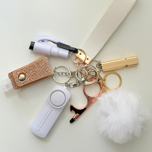 Gold Diamond Safety Keychain