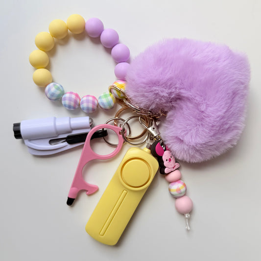 Pastel Haven Safety Keychain