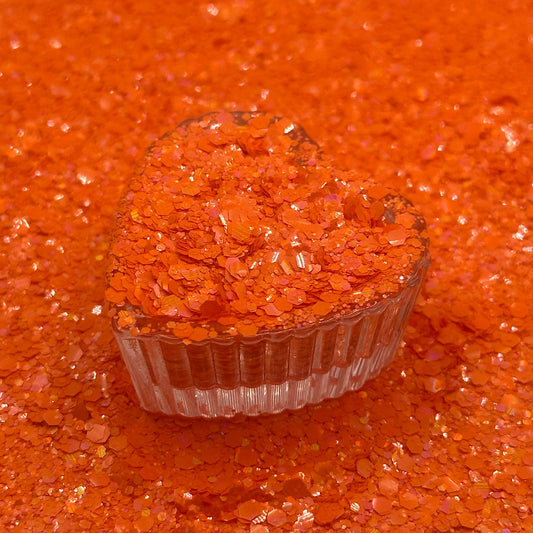 Spice Orange Glitter - Chunky Mix