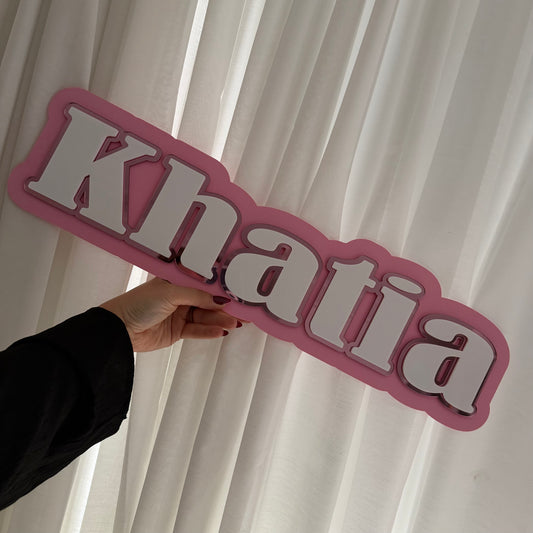 Triple Layer Acrylic Name Plaque